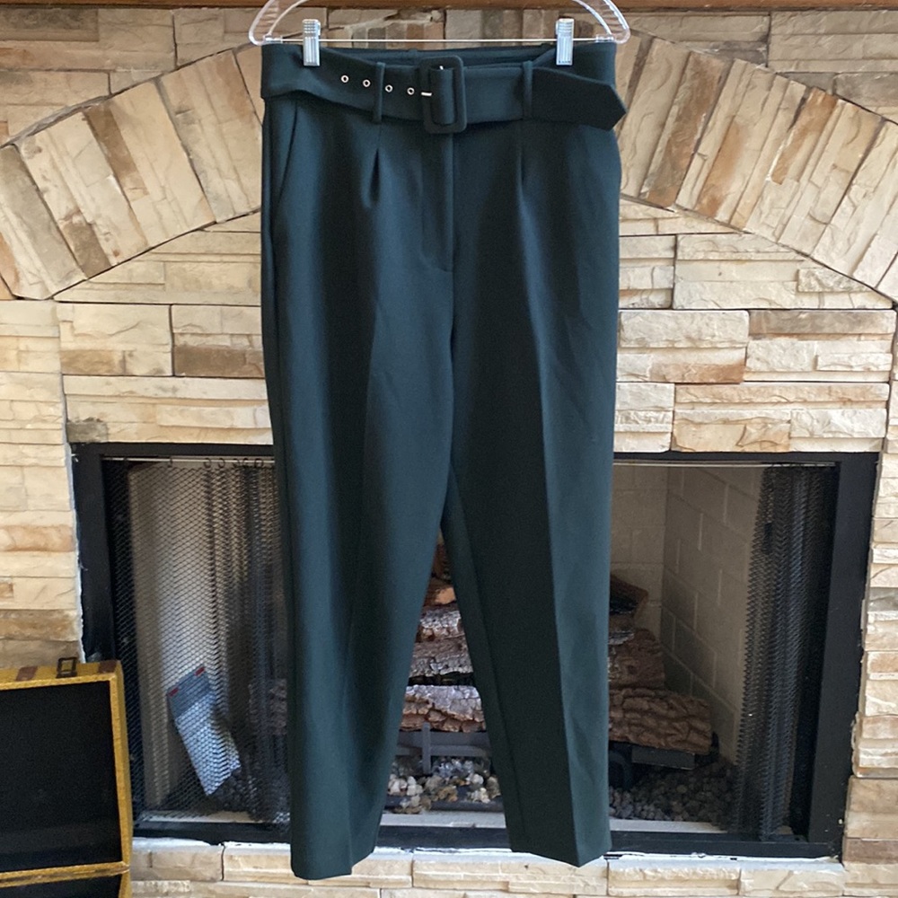 Vince Camuto Hunter Green Pleated Pants.